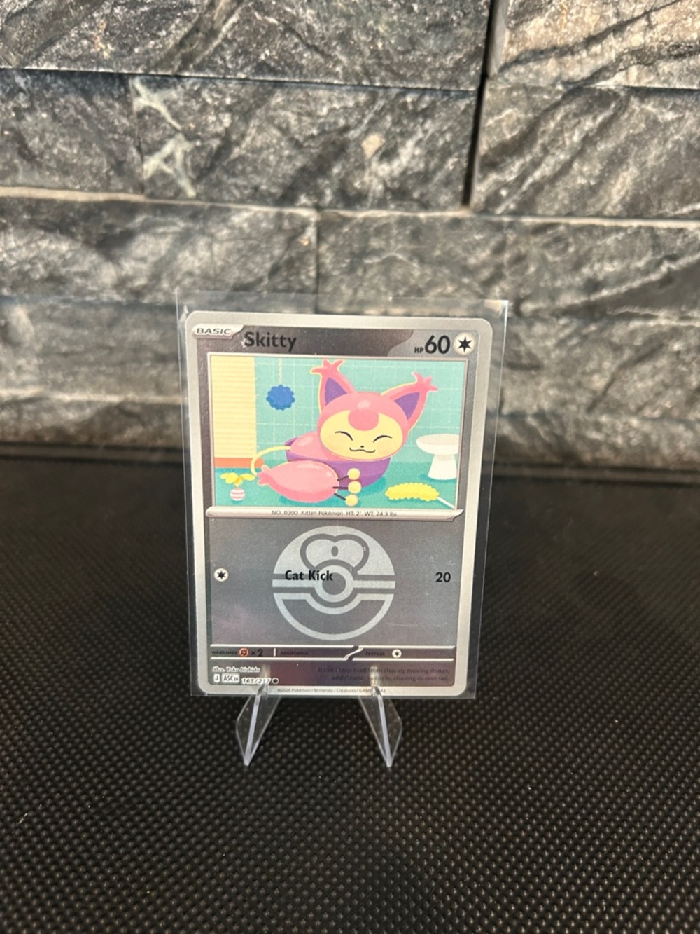 Pokemon Skitty 165/217 Reverse Holo Rare from Ascended Heroes Set M/NM